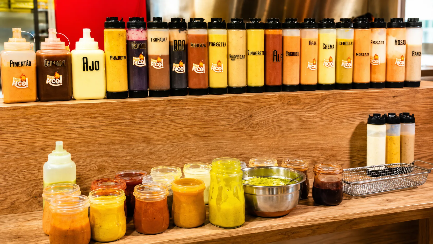 Más de 20 salsas caseras en la barra de ¡Que Rico!